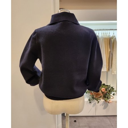 양포켓 퍼프 집업 가디건