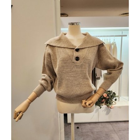 세일러 단추 니트