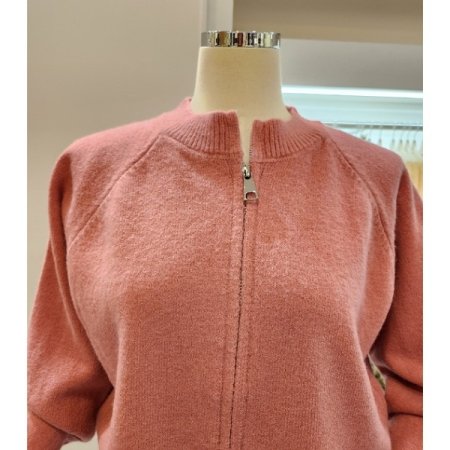 무지 집업 가디건