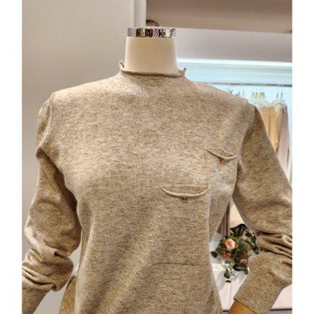 투포켓 기본핏 니트