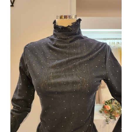 비쥬장식 롤링 티셔츠