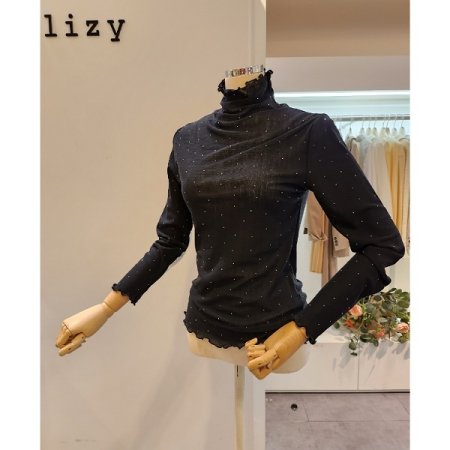 비쥬장식 롤링 티셔츠