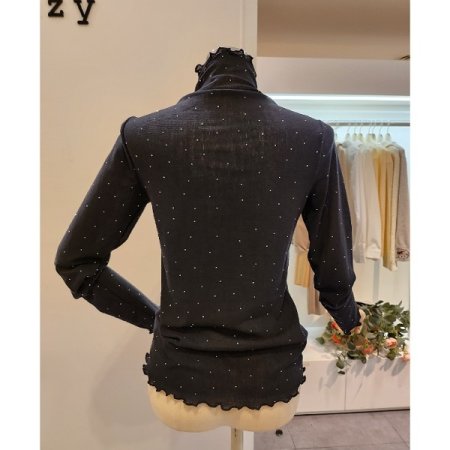 비쥬장식 롤링 티셔츠