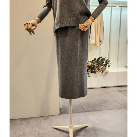 니트 조끼 스커트 쓰리피스 세트