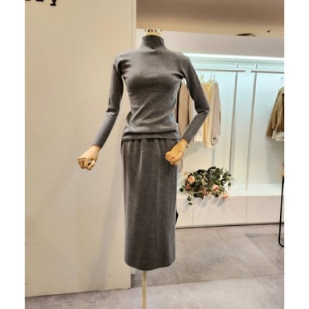 니트 조끼 스커트 쓰리피스 세트