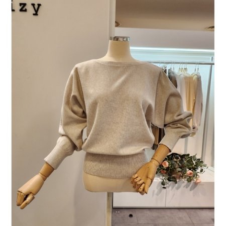 보트넥 가오리핏 니트