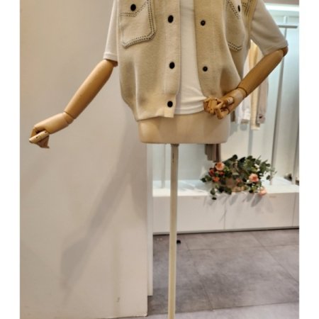 양포켓 스티치 니트베스트