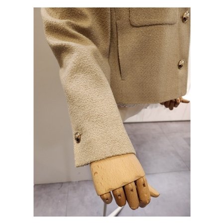 양포켓 카라 트위드 자켓