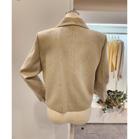 양포켓 카라 트위드 자켓