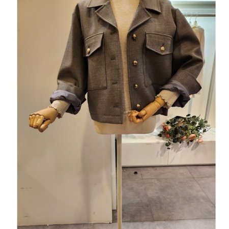 아웃포켓 카라 자켓