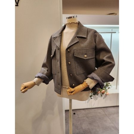 아웃포켓 카라 자켓