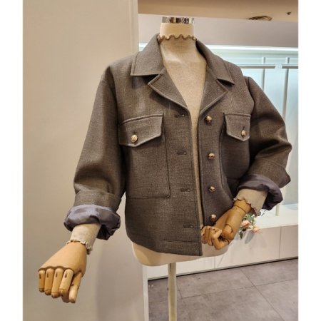 아웃포켓 카라 자켓