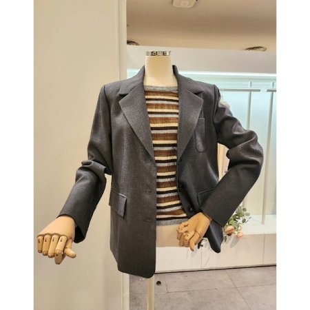 쓰리버튼 카라 자켓