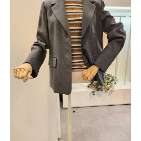 쓰리버튼 카라 자켓