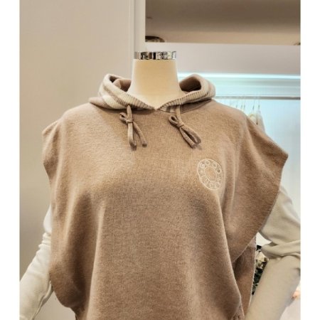 후드넥 루즈핏 니트 베스트