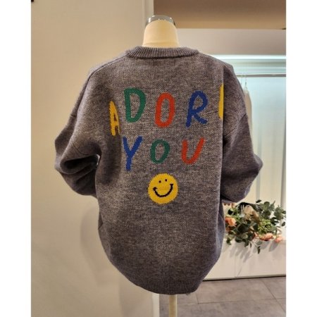 스마일 니트 가디건