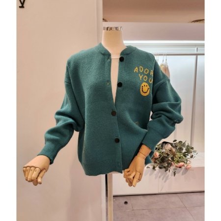스마일 니트 가디건