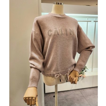 진주 레터링 스트링 니트