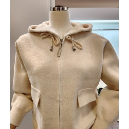 후드넥 양포켓 집업 가디건