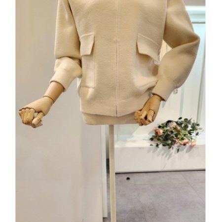 후드넥 양포켓 집업 가디건