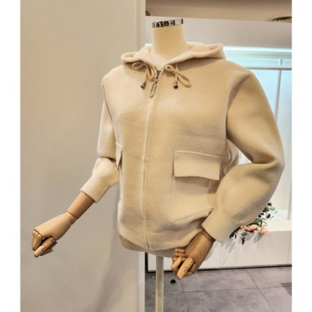 후드넥 양포켓 집업 가디건