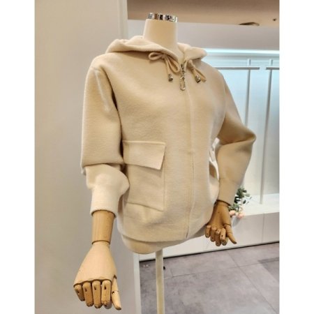 후드넥 양포켓 집업 가디건