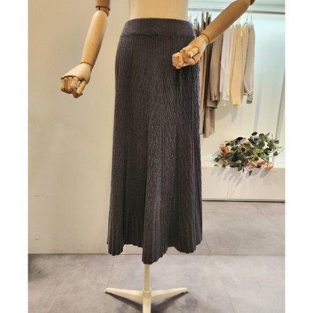 마름모 패턴 니트 스커트