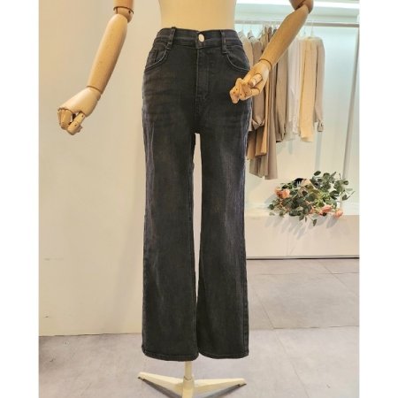 흑청 워싱 부츠컷 팬츠