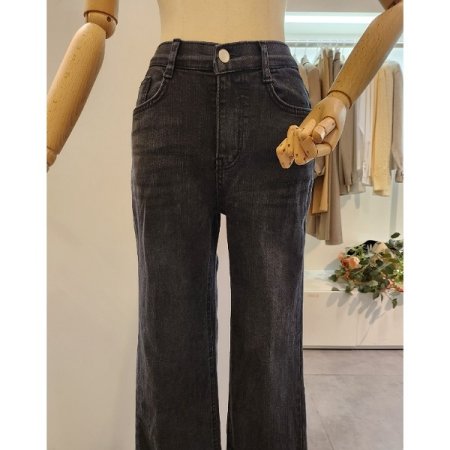 흑청 워싱 부츠컷 팬츠