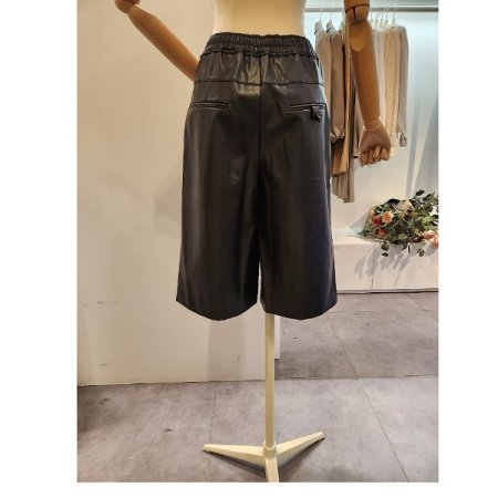 뒷밴딩 5부 레자 반바지