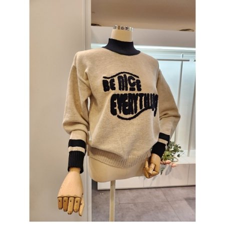 레터링 반목 니트