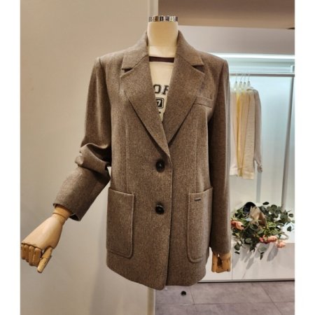 울 블랜디드 투버튼 자켓