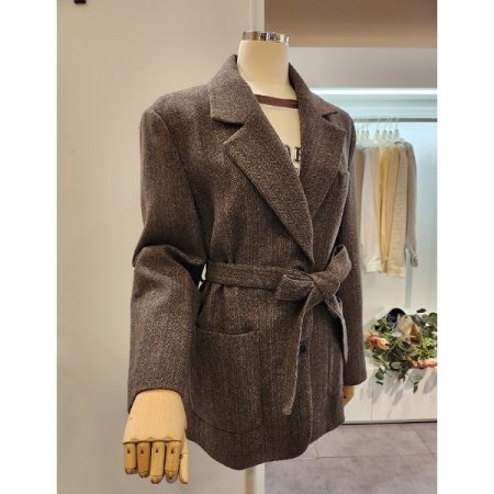 벨티드 투버튼 자켓