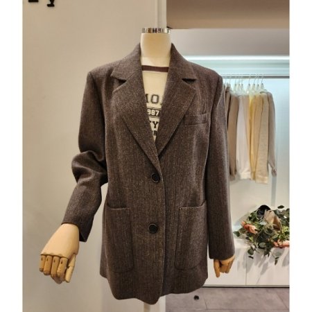 벨티드 투버튼 자켓