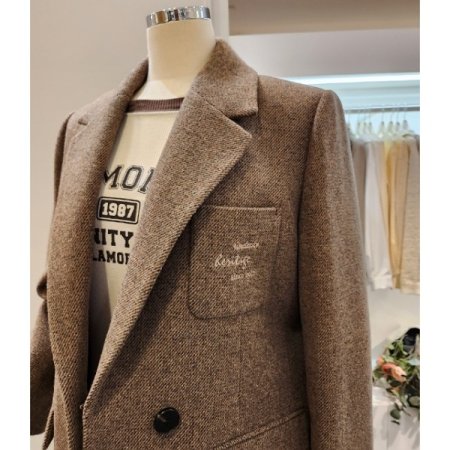 포켓자수 원버튼 자켓