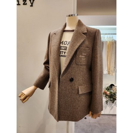 포켓자수 원버튼 자켓