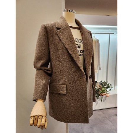 포켓자수 원버튼 자켓