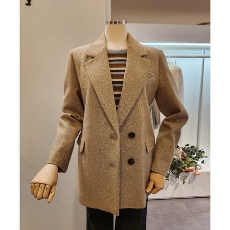 하프기장 울 자켓