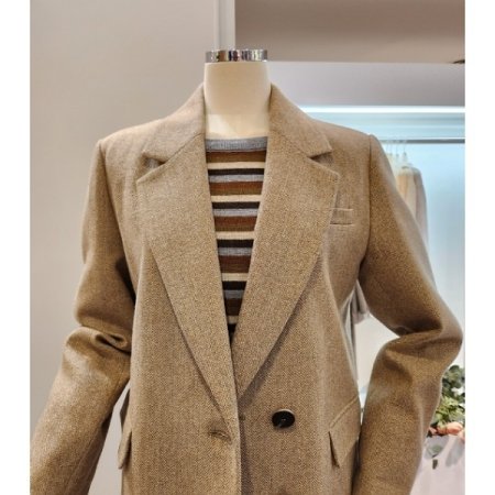 하프기장 울 자켓