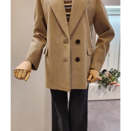 하프기장 울 자켓