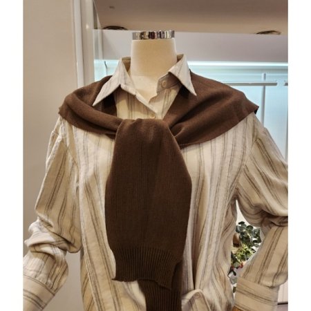 니트숄 스트라이프 셔츠