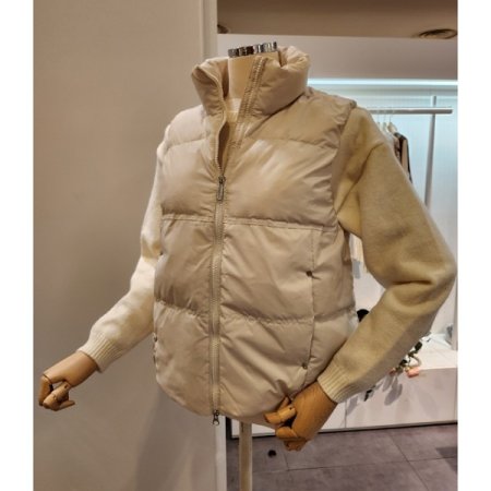 하이넥 덕다운 패딩조끼