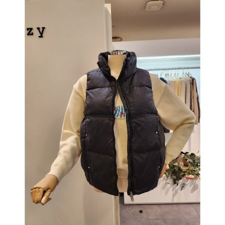 하이넥 덕다운 패딩조끼