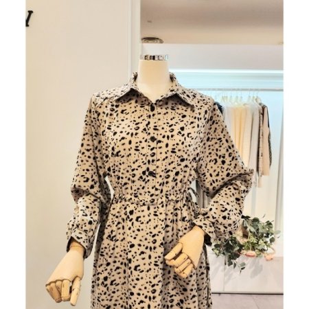 레오파드 스트링 원피스