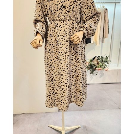 레오파드 스트링 원피스