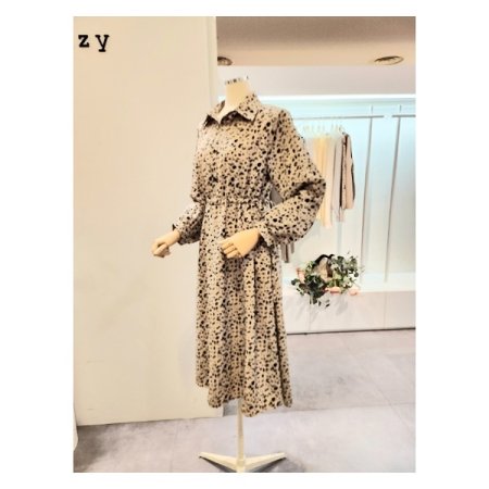 레오파드 스트링 원피스