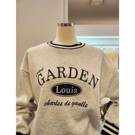 레터링 배색 기모 맨투맨티셔츠