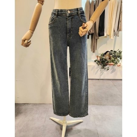 워싱 기본 일자 데님 팬츠