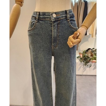 워싱 기본 일자 데님 팬츠