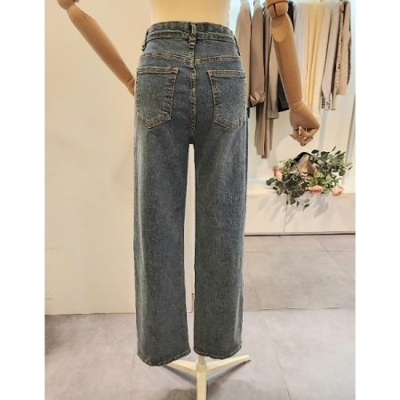 워싱 기본 일자 데님 팬츠